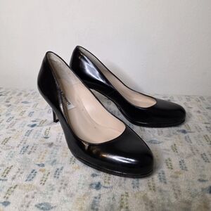 L.K. Bennett Black Leather Pump Heels